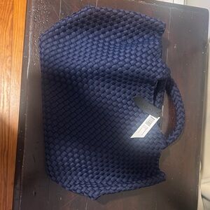 Naghedi Midnight Blue Woven Tote